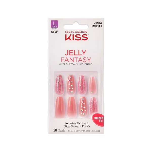 KISS Gel Fantasy Jelly Nails Selbstklebende Fingernägel Be Jelly 1