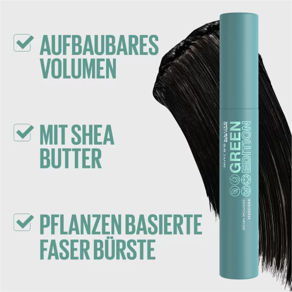 Maybelline New York GREEN EDITION Mascara BLACKEST BLACK 8