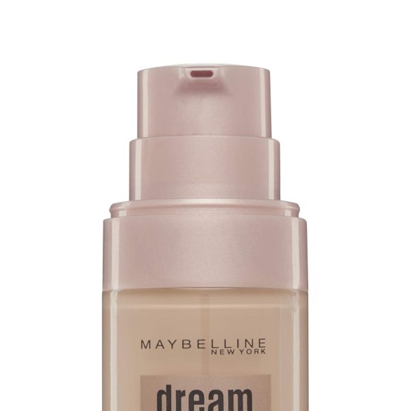 Maybelline Foundation, Dream Radiant Liquid Hydrating Foundation mit Hyaluronsäure und Kollagen - Leichte, mittlere Abdeckung Bis zu 12 Stunden Flüssigkeitszufuhr - 04 Leichtes Porzellan 2