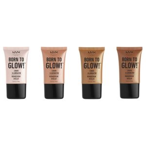 NYX Professional Makeup Born to Glow Liquid Illuminator, Flüssiges Schimmer Makeup, Highlighter, Foundation Base, Vegane Formel, Farbton: Gleam 12