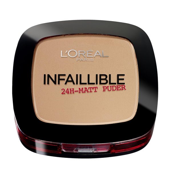 L'Oréal Paris Infaillible Puder, 245 Warm Sand/Kompaktpuder für das perfekte Finish & bis zu 24h Halt/Hautschonendes Powder für alle Hauttypen / 1 x 9 g 1