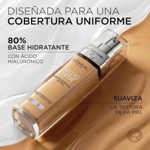 L'Oréal Paris - Flüssige Foundation – Feuchtigkeit 24 Stunden – Formel mit Hyaluronsäure – alle Hauttypen – Farbton: Goldbeige (3.D) – Perfect Match – 30 ml 26