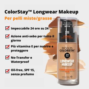 Revlon ColorStay Longwear Makeup for Combination/Oily Skin, SPF 15, 250 Fresh Beige, 30ml 9