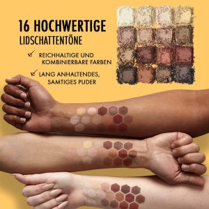 NYX Professional Makeup Lidschattenpalette mit 16 Farbtönen, Intensives und langanhaltendes Finish, Vegane Formel ohne Inhaltsstoffe tierischen Ursprungs, Ultimate Shadow, Farbton: Warm Neutrals 14