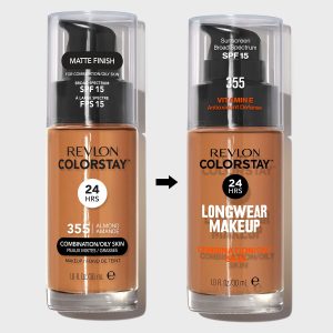 Revlon Colorstay Liquid Foundation Make-up für Mischhaut/fettige Haut LSF 15, Longwear Mittelvolle Deckkraft mit mattem Finish, Golden Caramel (360), 30 ml 12