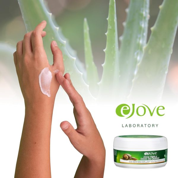 Ejove Aloe Vera Creme auf Basis von Schneckenschleim 200 ml | Feuchtigkeitspflege für Gesicht Hände und Körper | Anti-Falten und Regeneration | Für empfindliche und reife Haut geeignet 6