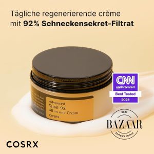 COSRX Advanced Snail 92% All in One Cream | Schneckenschleim Creme mit Hyaluron | Anti Pickel Anti Falten Gesichtscreme | für trockene und empfindliche Haut | Korean Skincare 10