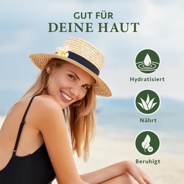 Aloe Vera Gel 100% Vegan - Das Beste der Aloe Vera Pflanze - Natürliche After Sun Pflege 200ml - Bei Sonnenbrand & als Feuchtigkeitscreme - Skincare - Naturkosmetik - Satin Naturel 2