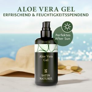 Aloe Vera Gel 100% Vegan - Das Beste der Aloe Vera Pflanze - Natürliche After Sun Pflege 200ml - Bei Sonnenbrand & als Feuchtigkeitscreme - Skincare - Naturkosmetik - Satin Naturel 16