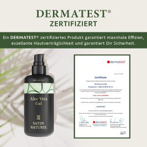 Aloe Vera Gel 100% Vegan - Das Beste der Aloe Vera Pflanze - Natürliche After Sun Pflege 200ml - Bei Sonnenbrand & als Feuchtigkeitscreme - Skincare - Naturkosmetik - Satin Naturel 20