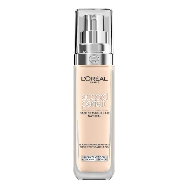 L'Oréal Paris - Flüssige Foundation – Feuchtigkeit 24 Stunden – Formel mit Hyaluronsäure – alle Hauttypen – Teint: Rosé-Elfenbein (1.R) – Perfect Match – 30 ml 1