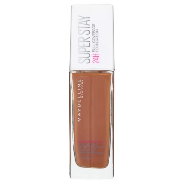 Maybelline New York Foundation, Superstay 24-Stunden-Foundation, leichtes Gefühl, wasser- und transferbeständig, 30 ml, Farbton: 70 Cocoa 1