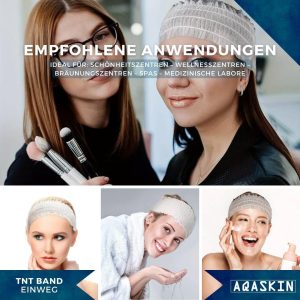 Einweg-TNT-Gummiband, Einweg-Stirnbänder für Kosmetikerinnen, Spas, Wellnesszentren, Menge 100-1000 Stück. (Menge 100 Stück.) 17