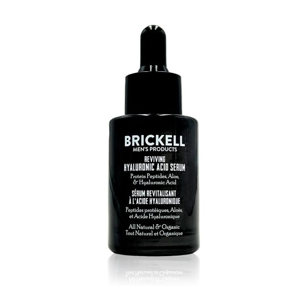 Brickell Anti-Aging-Hyaluronsäure-Serum für Männer für das Gesicht, belebendes Tagesserum für Männer, Natürliches und Organisches Vitamin-C-Gesichtsserum mit Proteinpeptiden, 30 ml, parfümfrei 1