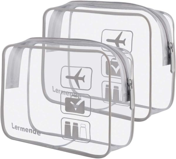 Lermende Transparente Kulturtasche, Flüssigkeiten Beutel Handgepäck TSA-geprüft Kosmetiktasche,Transparente Tasche Flughafen-konforme Tasche,Reisebeutel Flugzeug 1 Liter. 1