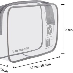 Lermende Transparente Kulturtasche, Flüssigkeiten Beutel Handgepäck TSA-geprüft Kosmetiktasche,Transparente Tasche Flughafen-konforme Tasche,Reisebeutel Flugzeug 1 Liter. 11