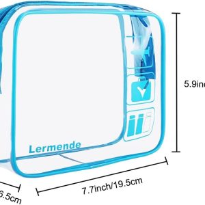 Lermende Transparente Kulturtasche, Flüssigkeiten Beutel Handgepäck TSA-geprüft Kosmetiktasche,Transparente Tasche Flughafen-konforme Tasche,Reisebeutel Flugzeug 1 Liter. 11