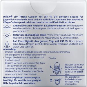 NIVEA 3in1 Anti-Age Pflege Kissen für natürliche Tönung und Feuchtigkeit, Für Mittlere Hauttypen, 15 ml 33