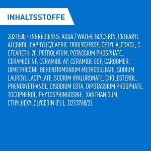 CeraVe Feuchtigkeitscreme für Körper und Gesicht, Creme für trockene bis sehr trockene Haut, Mit Hyaluron und 3 essenziellen Ceramiden, Auch bei Neurodermitis und für Allergiker, 177 ml 27