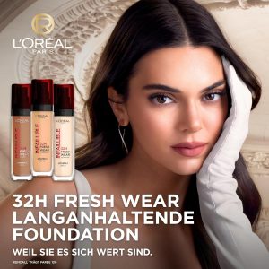 L'Oréal Paris Make-up, Wasserfest und langanhaltend, Flüssige Foundation mit LSF 25, Infaillible 32H Fresh Wear Make-up, Nr. 130 True Beige, 30 ml 10