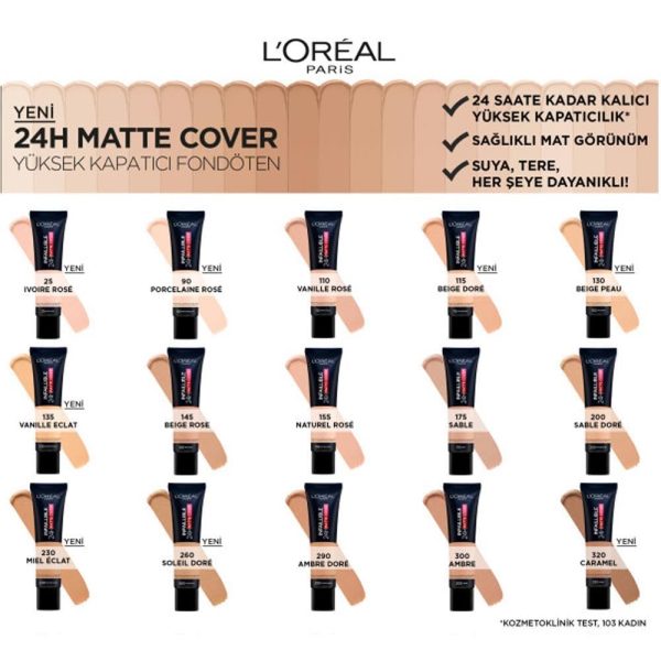 L'Oréal Paris Infallible 24H Matte Cover Makeup Base High Coverage Matte Clear Skin Hell Skin Subtone 175 Sable Sand 30 ml 6