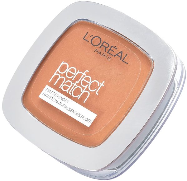 L'Oréal Paris Perfect Match Mattierendes Puder in 8.D/8.W Golden Cappucchino, hautanpassend, 9 g 1