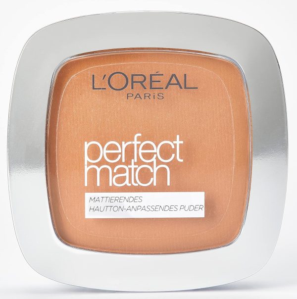 L'Oréal Paris Perfect Match Mattierendes Puder in 8.D/8.W Golden Cappucchino, hautanpassend, 9 g 2