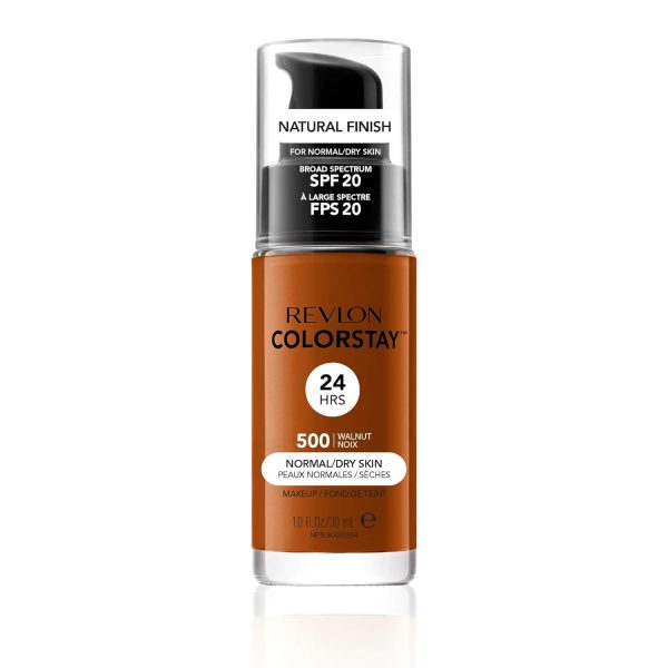 Revlon ColorStay Liquid Foundation Make-up für normale/trockene Haut, LSF 20, langanhaltend mit mittelvoller Deckkraft und natürlichem Finish, ölfrei, (500), 30 ml 1