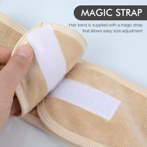 KinHwa Haarband Kosmetik Stirnband Frottee 3 Stück Haarband schminken Verstellbare Haarschutzband mit Klettverschluss Mikrofaser Haarbänder Kosmetik für Make Up, Sport, Yoga, Spa, Gesicht, Cream 14