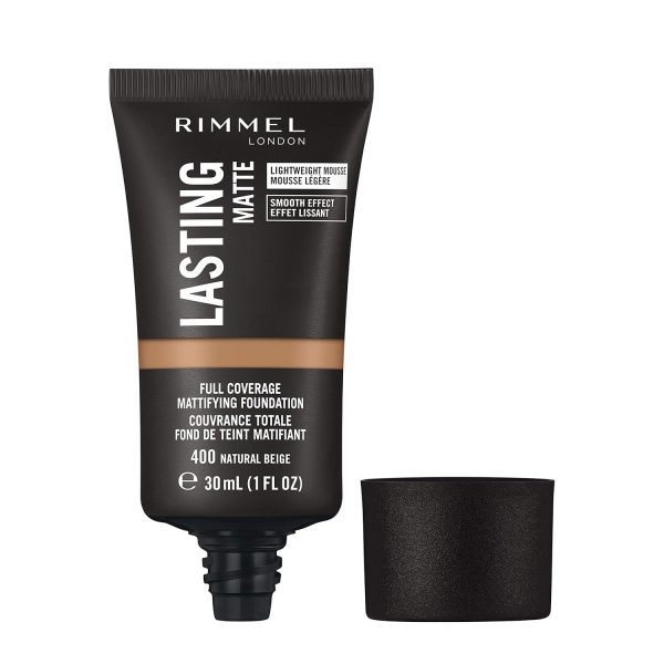 Rimmel Lasting Matte Full Coverage Light-weight Foundation 30 ml, 400 Natural Beige 1