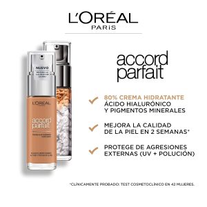 L'Oréal Paris - Flüssiges Make-up Accord Parfait – trockene bis normale Haut – Farbton Macadamia (2.5.D) – 30 ml 12