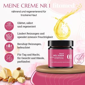 Fitomed Naturkosmetik Gesichtscreme für Trockene Haut 55g – Vegan Feuchtigkeitscreme Gesicht mit Kakaobutter und Rosenwasser - Ernährung und Regeneration 10