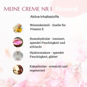 Fitomed Naturkosmetik Gesichtscreme für Trockene Haut 55g – Vegan Feuchtigkeitscreme Gesicht mit Kakaobutter und Rosenwasser - Ernährung und Regeneration 12