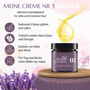 Fitomed Naturkosmetik Gesichtscreme für Trockene und Reife Haut 55g – Vegan Feuchtigkeitscreme Gesicht mit Coenzym Q10 und Vitaminen - Antifalten und Regeneration 14