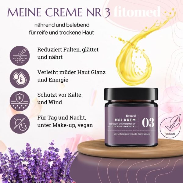 Fitomed Naturkosmetik Gesichtscreme für Trockene und Reife Haut 55g – Vegan Feuchtigkeitscreme Gesicht mit Coenzym Q10 und Vitaminen - Antifalten und Regeneration 5