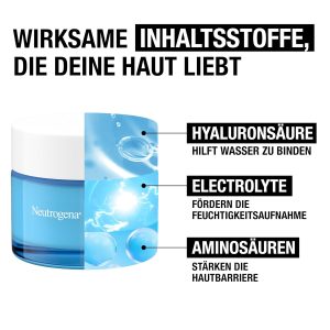 Neutrogena Hydro Boost Aqua Gel (50 ml), feuchtigkeitsspendende Gesichtscreme mit Hyaluronsäure, Aminosäuren & Elektrolyten, schnell einziehendes Gel für normale & Mischhaut 13