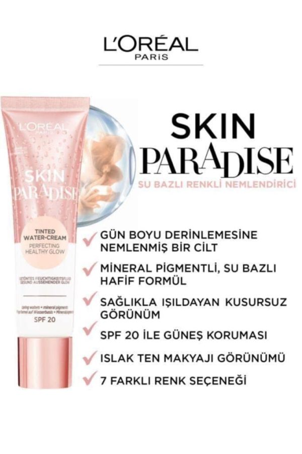 L'Oréal Paris Getönte Tagespflege mit leichter Deckkraft, Feuchtigkeitsspendende BB Cream, Skin Paradise, Nr. 02 Fair, 1 x 30 ml 4