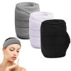 NATUCE 3 Stück Kosmetik Stirnband Frottee, Haarband für Make Up, Verstellbare Haarschutzband mit Klettverschluss für Sport, Yoga, Washen, Spa Kosmetik Stirnband Frottee für Gesicht Waschen Make-up 20