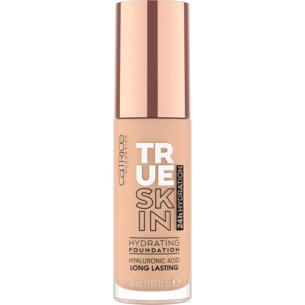 Catrice True Skin Hydrating Foundation, Nr. 004, Nude, feuchtigkeitsspendend, langanhaltend, natürlich, vegan, ohne Alkohol, ohne Parabene, ohne Mikroplastikpartikel, 1er Pack (30ml) 1