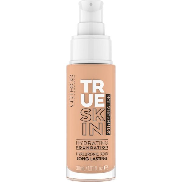 Catrice True Skin Hydrating Foundation, Nr. 020, Nude, feuchtigkeitsspendend, langanhaltend, natürlich, vegan, ohne Alkohol, ohne Parabene, ohne Mikroplastikpartikel, 1er Pack (30ml) 2