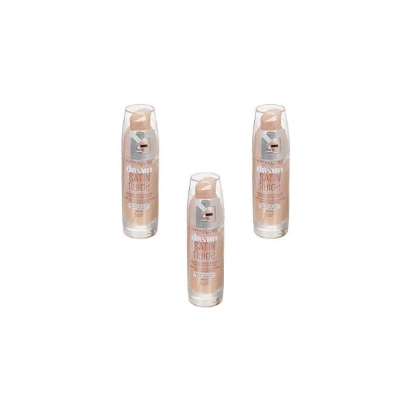 Maybelline New York Grundierung Dream Satin Liquid 10 ivory, 3er Pack (3 x 30ml) 1