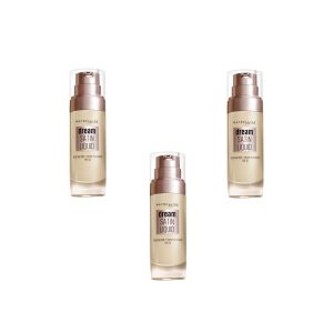 Maybelline New York Grundierung Dream Satin Liquid 10 ivory, 3er Pack (3 x 30ml) 6