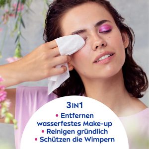 NIVEA 3in1 Mizellen Reinigungstücher, sanfte Gesichtsreinigungstücher mit Vitamin E, sanfte Abschminktücher entfernen Make-Up & wasserfeste Mascara (25 Stück) 10