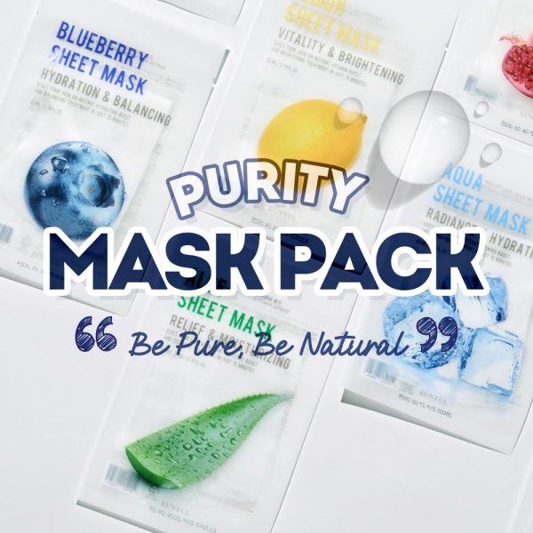 [PAKET VON 8] EUNYUL Purity Blattmaskenpaket 8 Typen 22 ml x 8 Stück Koreanische Hautpflege für alle Hauttypen 2