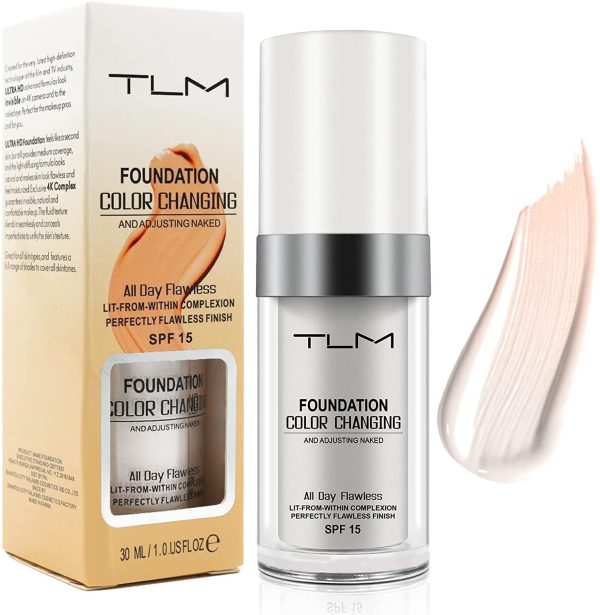 Concealer-Abdeckung, Makelloses Make-up für die farbwechselnde Grundierung, Warm Skin Tone Foundation, Feuchtigkeitsspendende Basis-Concealer für die Abdeckung von Nude Face 1