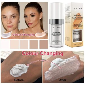 Concealer-Abdeckung, Makelloses Make-up für die farbwechselnde Grundierung, Warm Skin Tone Foundation, Feuchtigkeitsspendende Basis-Concealer für die Abdeckung von Nude Face 10