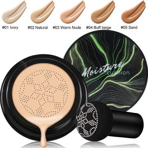 Pilzkopf Luftkissen CC Creme, Air Cushion CC Cream,PHOERA Foundation,PHOERA Primer,Make Up Foundation Pinsel and Puder Pinsel, Make up Schwamm Set (102+02CC/Nude+Natural CC) 9