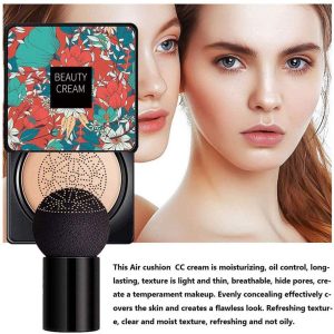 J-ouuo Mushroom Head Air Cushion Foundation, Concealer Feuchtigkeitsspendende CC-Creme BB-Creme, Aufhellende Make-up-Basis Langlebige flüssige Foundation 14