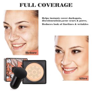 Boobeen - Make-up-Basis Foundation Mushroom Head Air Cushion - Base Makeup CC Crème Natural Concealer Anhaltendes Nackt Make-up - Aufhellendes Pigment BB Creme Foundation 9