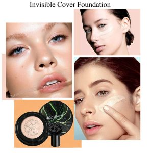 Cynamus Pilzkopf Luftkissen, CC Creme, Foundation Cover Concealer Make-up Feuchtigkeitsspendende aufhellende Pigment Liquid Foundation,Perfekte Abdeckung, Make-up für alle Haut(01 Elfenbein) 10